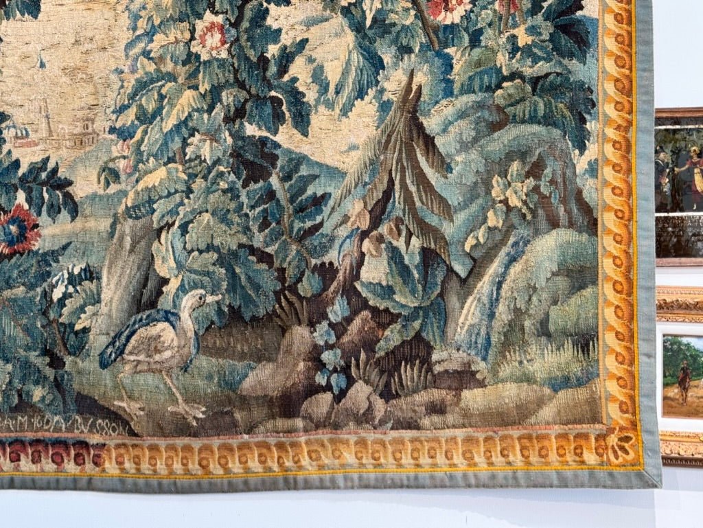 Beautiful Aubusson Tapestry, 18th Century - Signed - Helen Storey Antiques