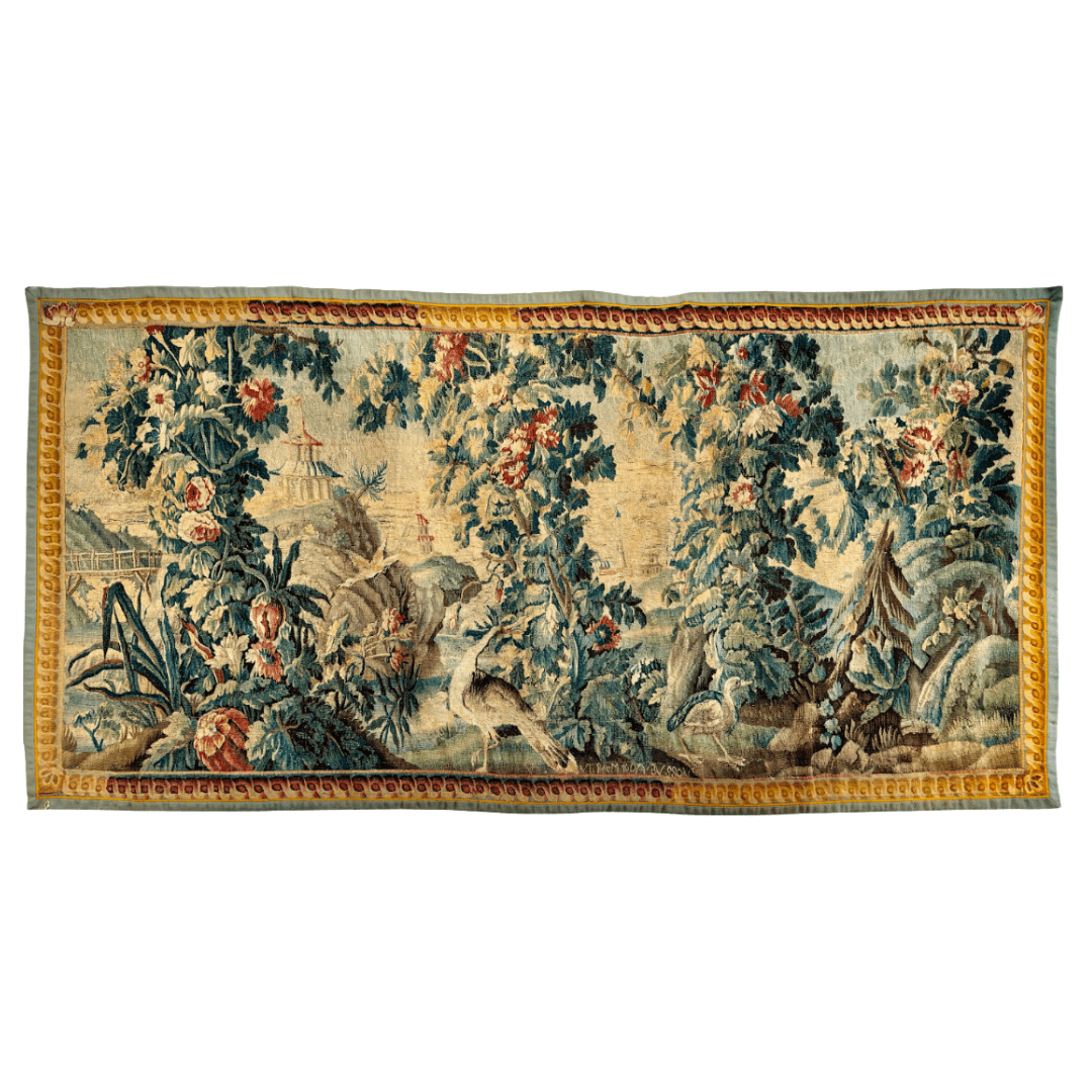 Beautiful Aubusson Tapestry, 18th Century - Signed - Helen Storey Antiques