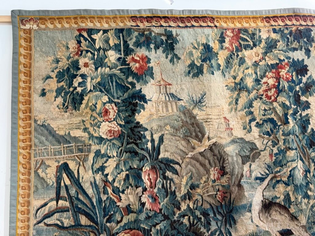 Beautiful Aubusson Tapestry, 18th Century - Signed - Helen Storey Antiques