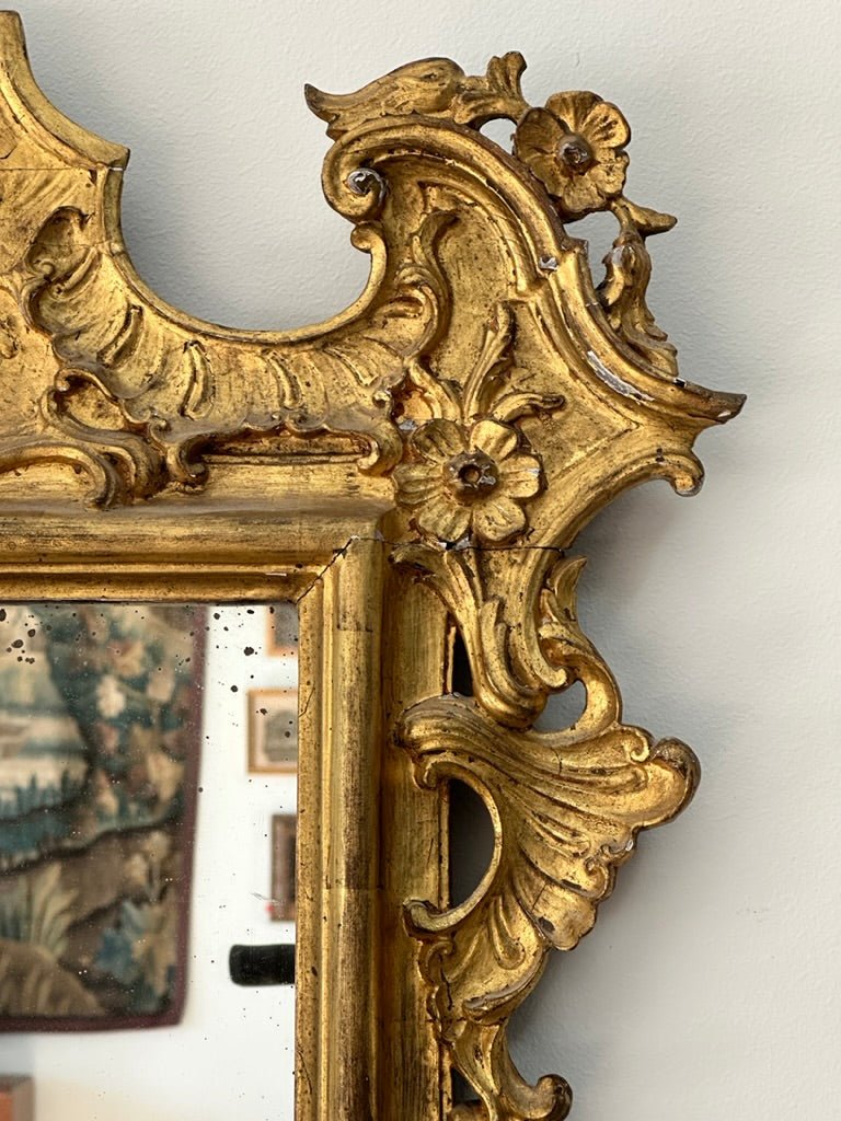 Beautifully Carved, Gilded French 18th Century Mirror - Helen Storey Antiques