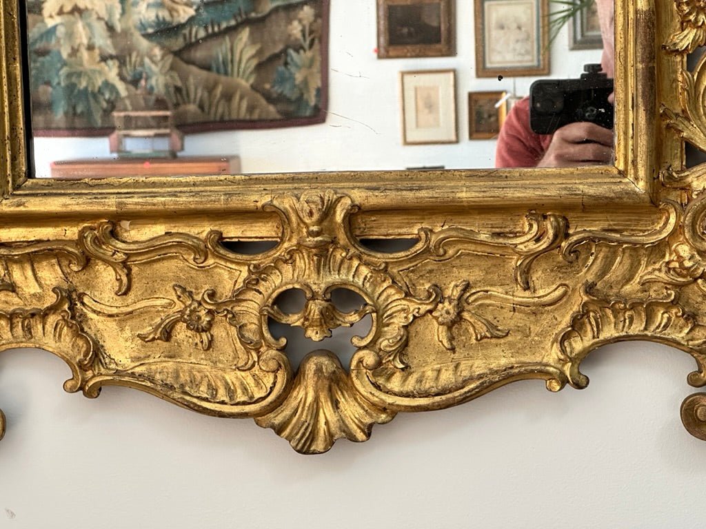 Beautifully Carved, Gilded French 18th Century Mirror - Helen Storey Antiques