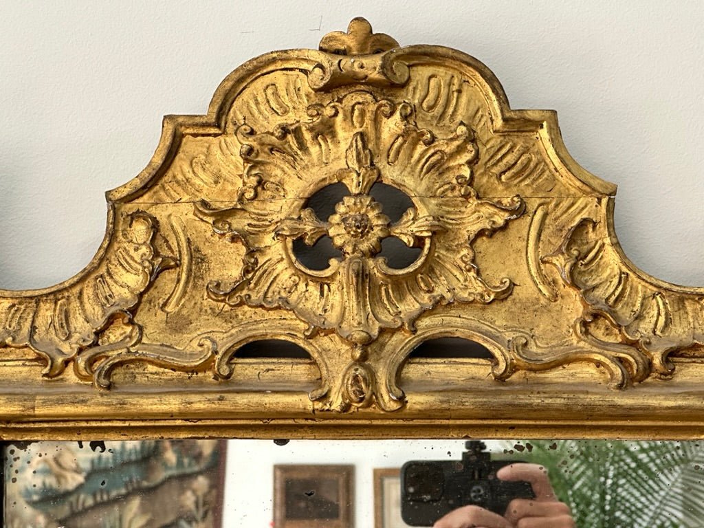 Beautifully Carved, Gilded French 18th Century Mirror - Helen Storey Antiques