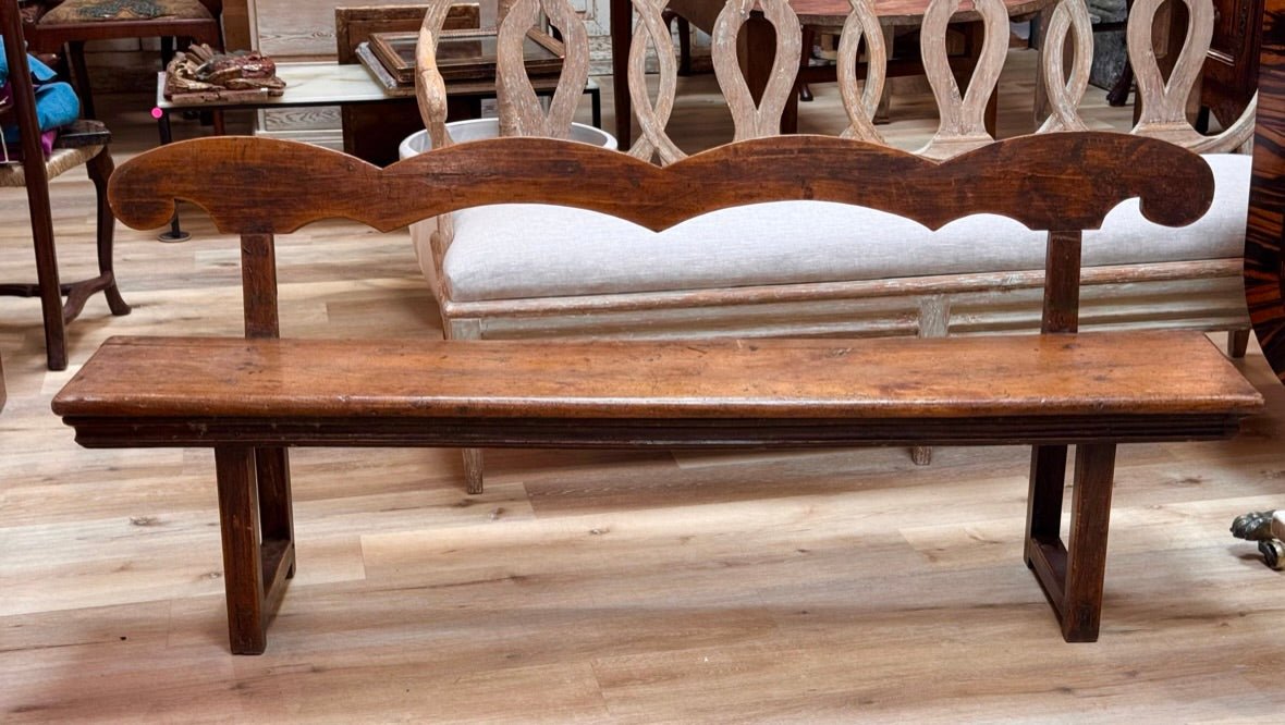 Charming 18th Century Italian bench - Helen Storey Antiques