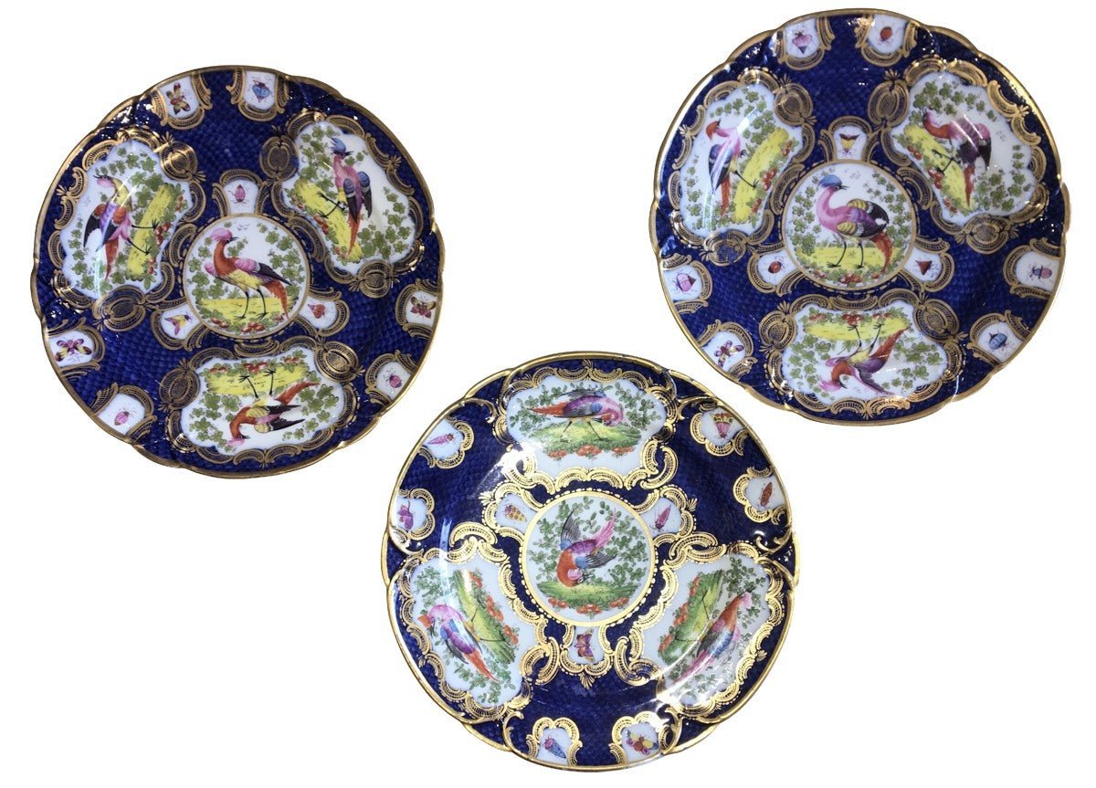 Chelsea Porcelain Cabinet Plates, Mid 18th Century - Helen Storey Antiques