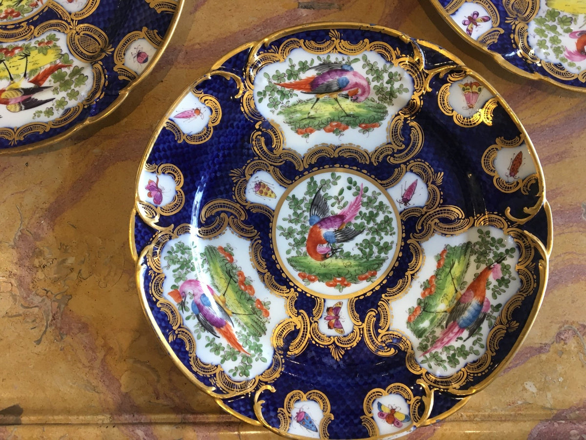 Chelsea Porcelain Cabinet Plates, Mid 18th Century - Helen Storey Antiques