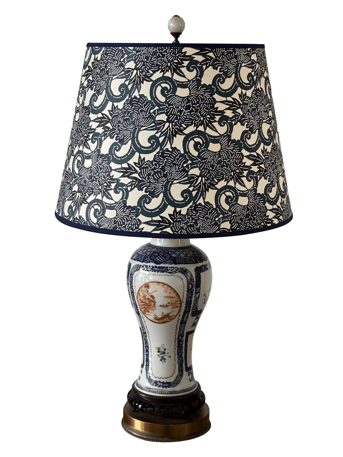 Chinese Export Vase Mounted as Lamp - Helen Storey Antiques