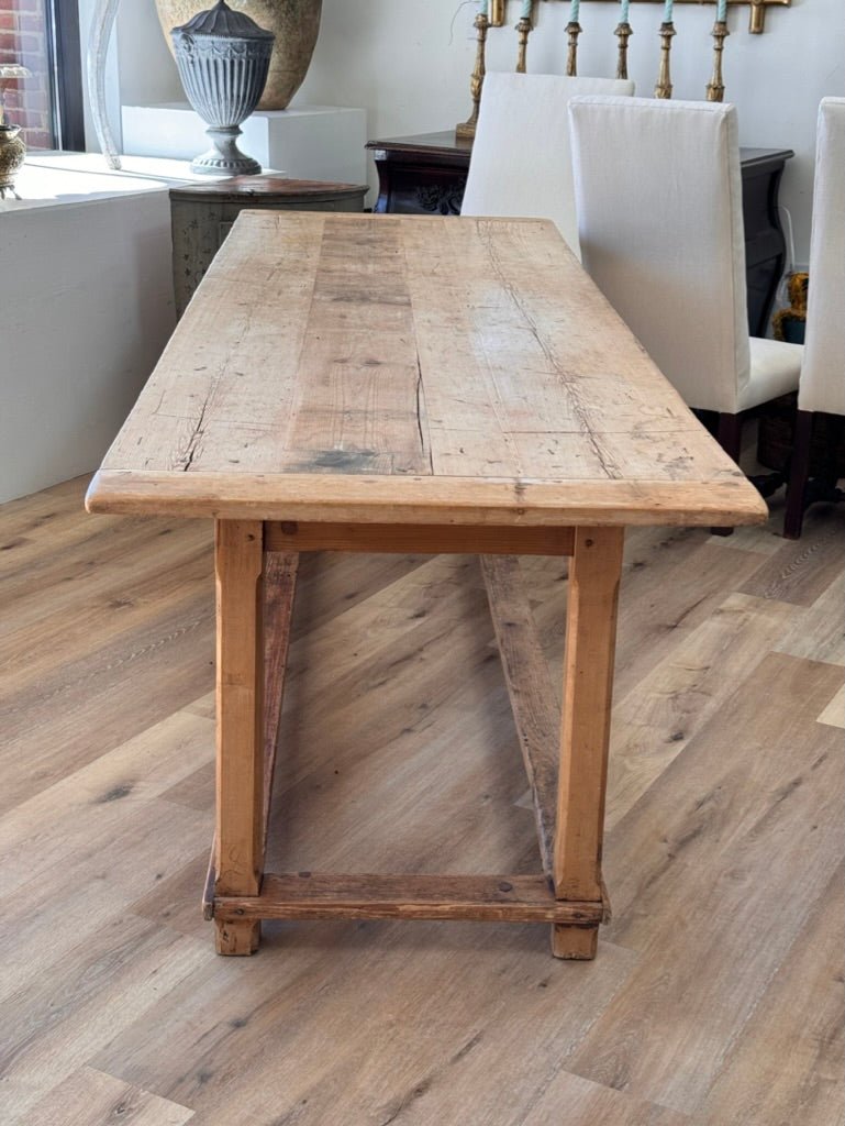 Continental Pine Farm Table, Late 19th Century - Helen Storey Antiques