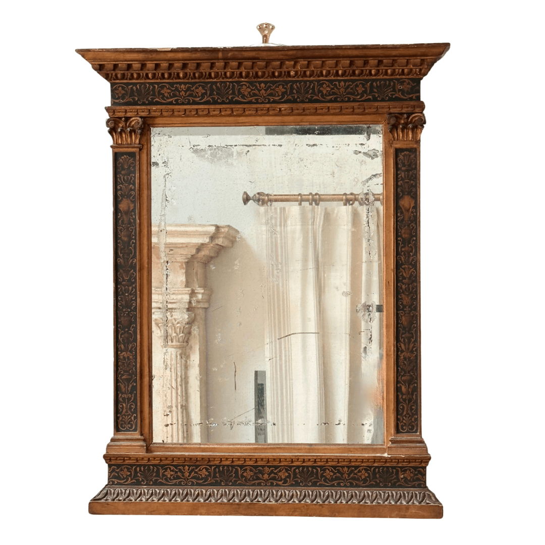 Early 19th C. Italian tabernacle  frame mirror