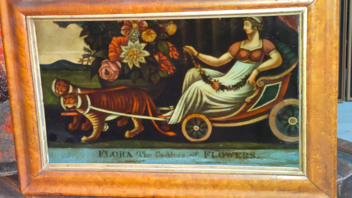 EARLY 19TH CENTURY ARTWORK, FLORA THE GODDESS OF FLOWERS - Helen Storey Antiques