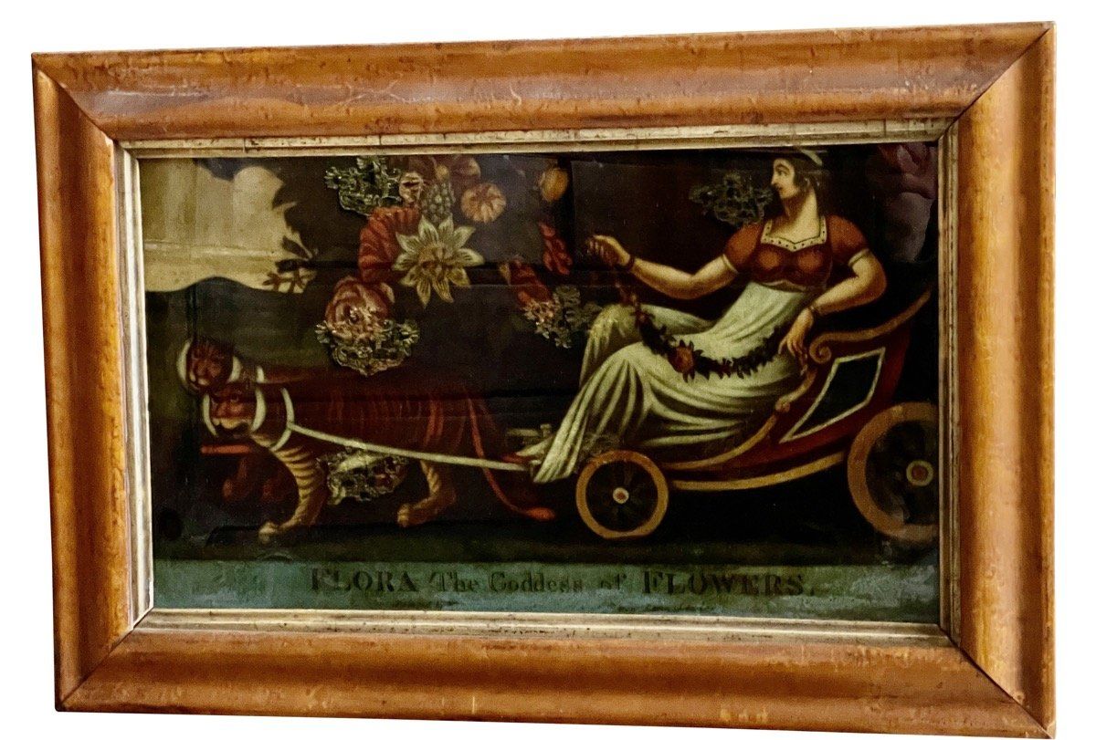 EARLY 19TH CENTURY ARTWORK, FLORA THE GODDESS OF FLOWERS - Helen Storey Antiques