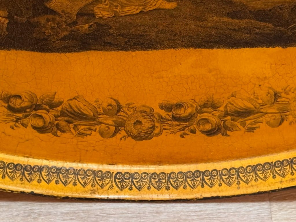 Early 19th Century French Empire Yellow Tole Tray - Helen Storey Antiques