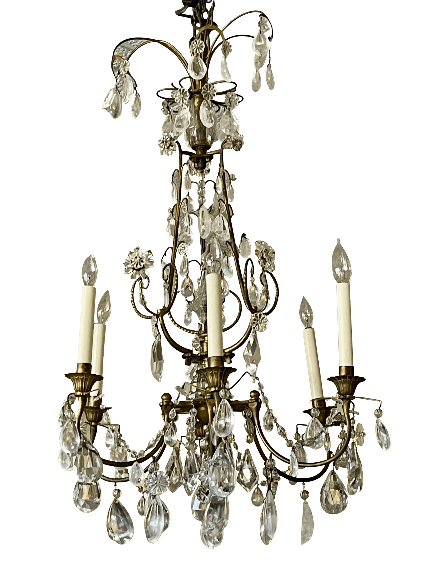 Early 20th Century Maison Bagues Rock Crystal Chandelier