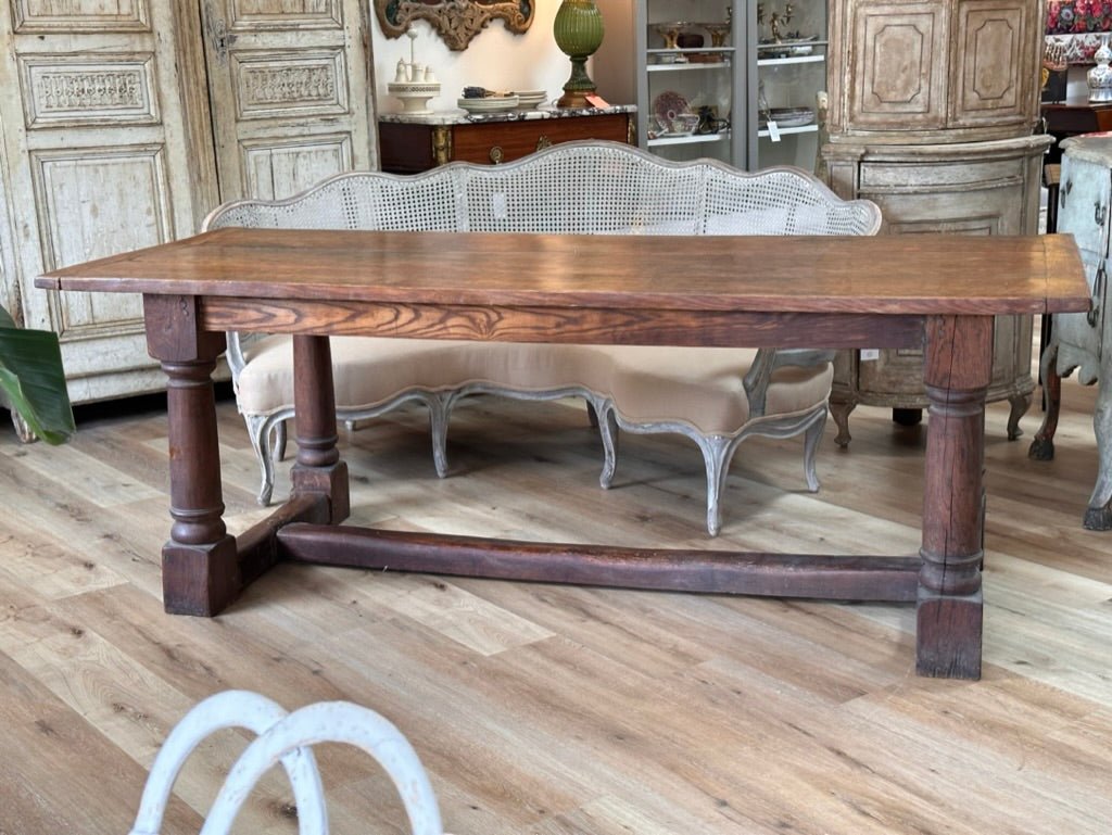 Eighteenth Century French Oak Refectory Dining Table - Helen Storey Antiques