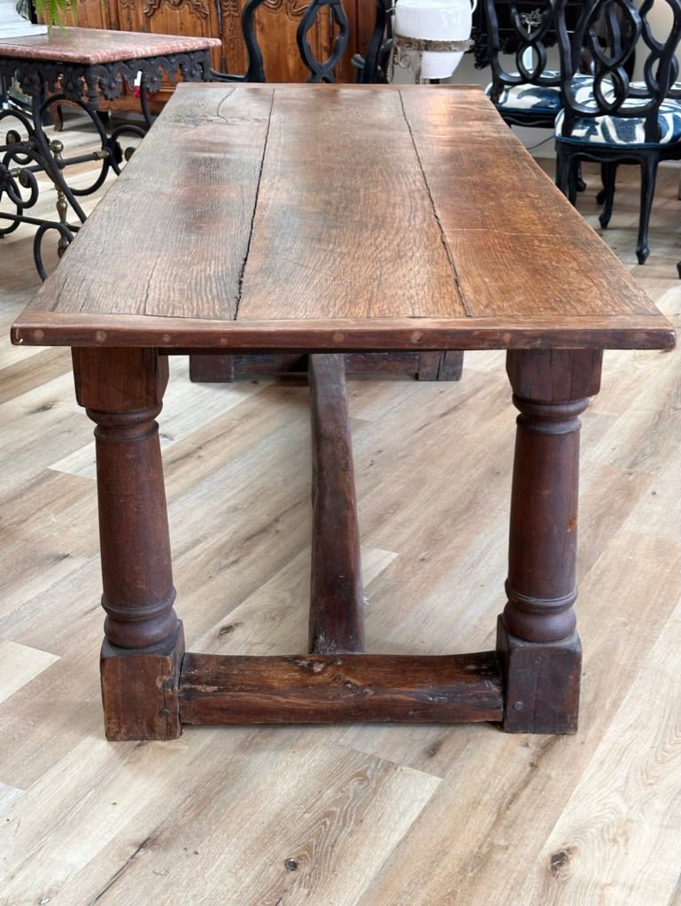 Eighteenth Century French Oak Refectory Dining Table - Helen Storey Antiques