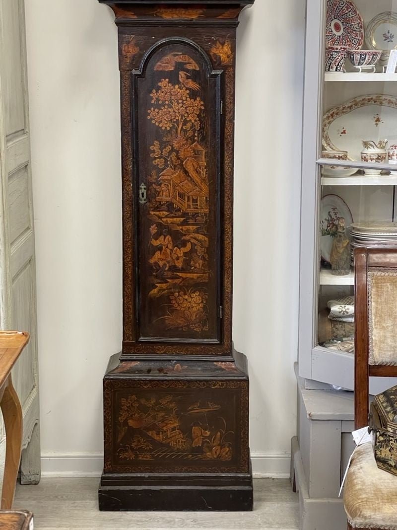 Eighteenth Century George II Chinoiserie Tall Case Clock - Helen Storey Antiques