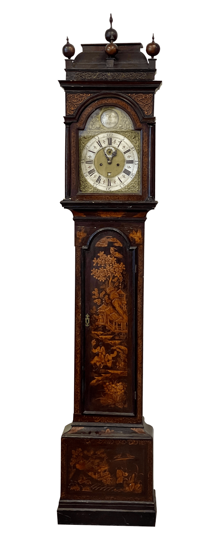 Eighteenth Century George II Chinoiserie Tall Case Clock - Helen Storey Antiques