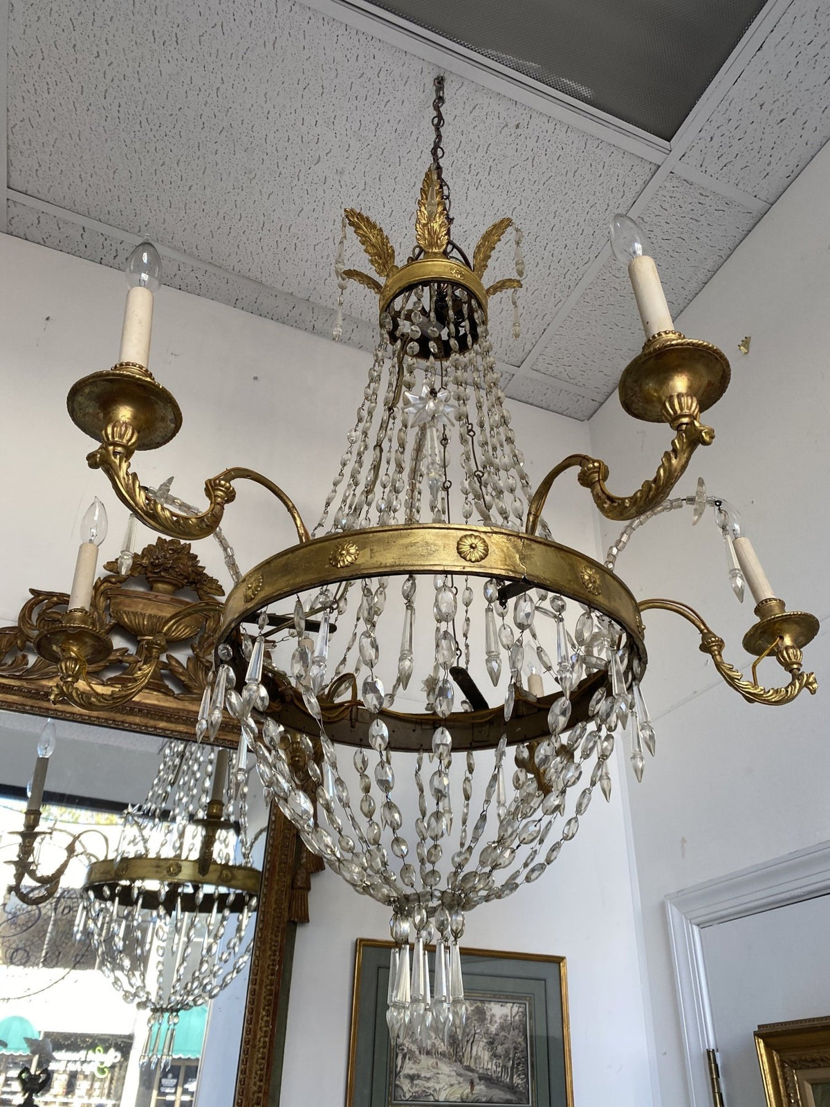 Eighteenth Century Italian Empire Chandelier - ON HOLD - Helen Storey Antiques