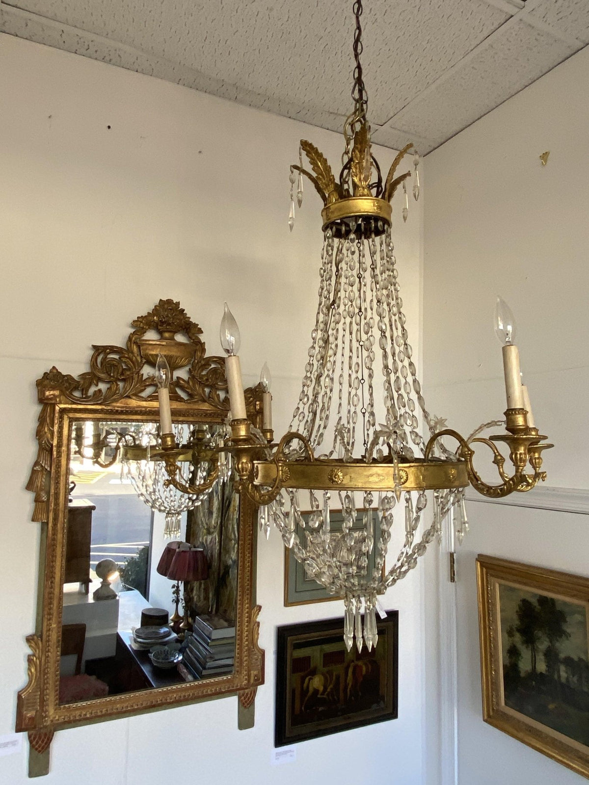 Eighteenth Century Italian Empire Chandelier - ON HOLD - Helen Storey Antiques