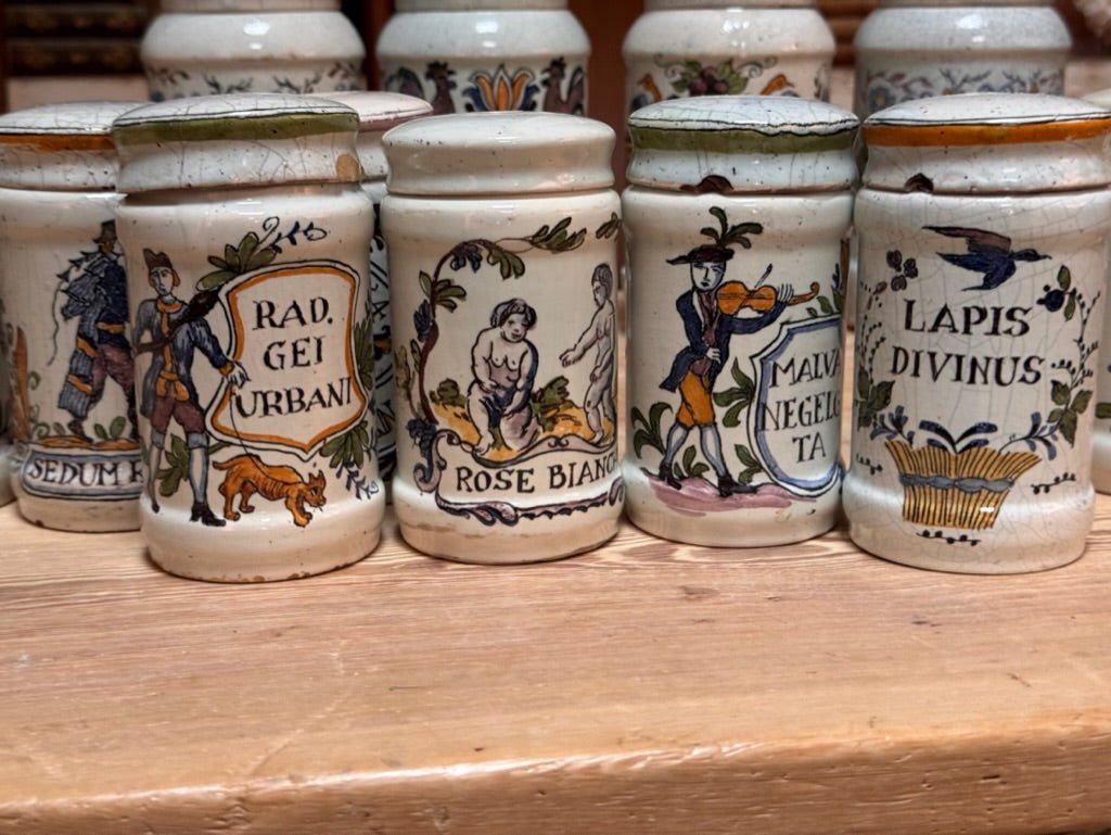 Eighteenth Century Pharmacy Apothecary Herb Jars - Helen Storey Antiques