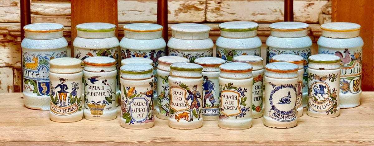 Eighteenth Century Pharmacy Apothecary Herb Jars - Helen Storey Antiques