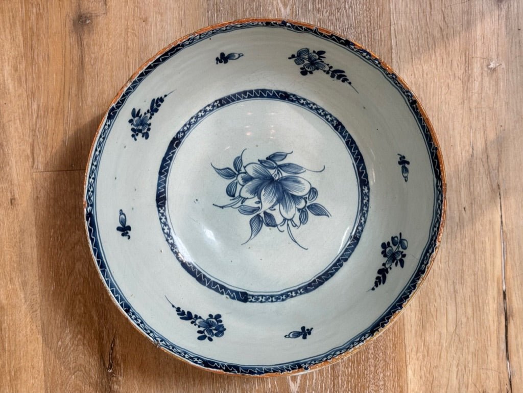 English Blue and White Delft Bowl, 18th Century - Helen Storey Antiques