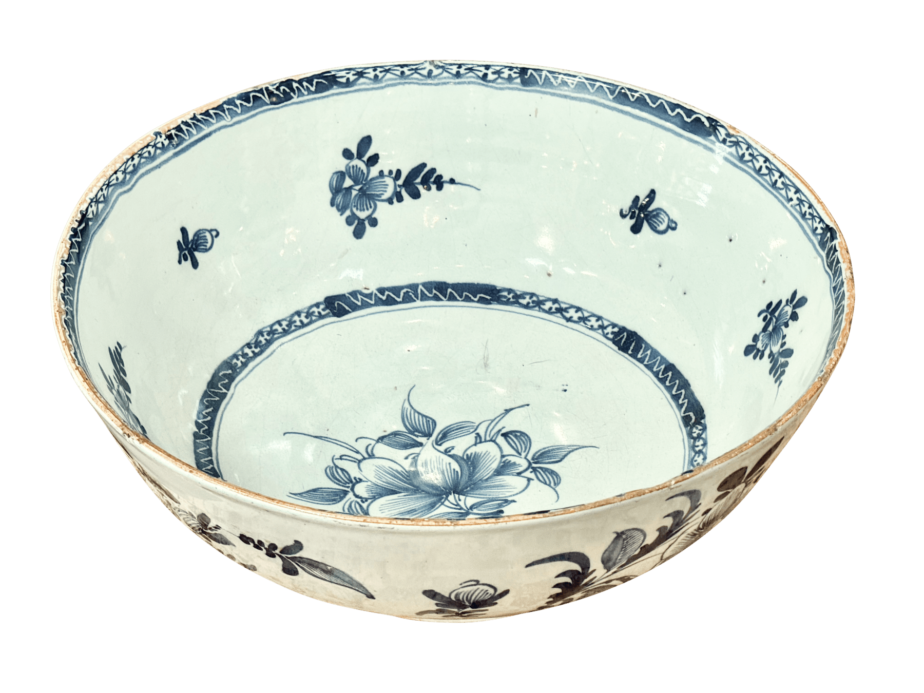 English Blue and White Delft Bowl, 18th Century