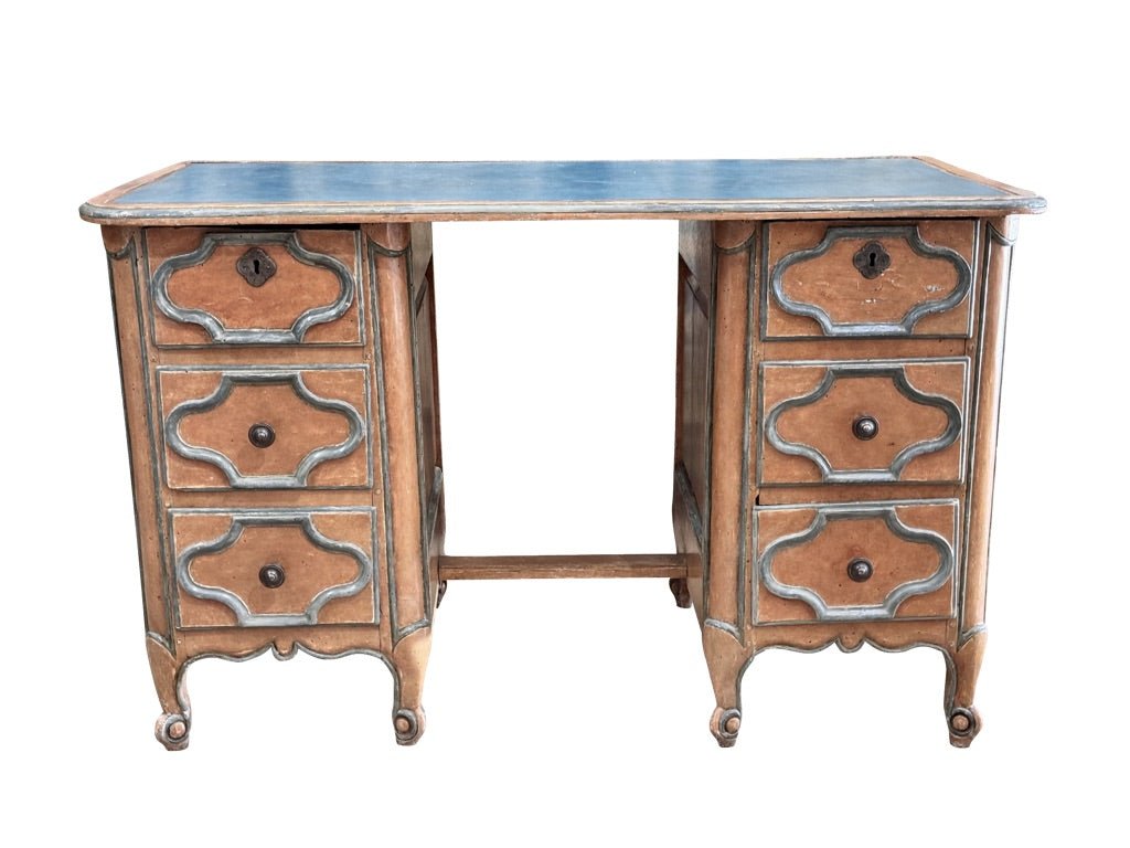 Exceptional 18th Century French Provincial Polychrome Desk - On Hold