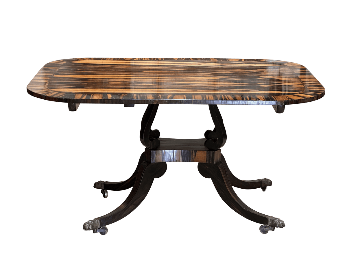 Exceptional Calamander Macassar Tilt - Top Center or Dining Table. C. 1810 - Helen Storey Antiques