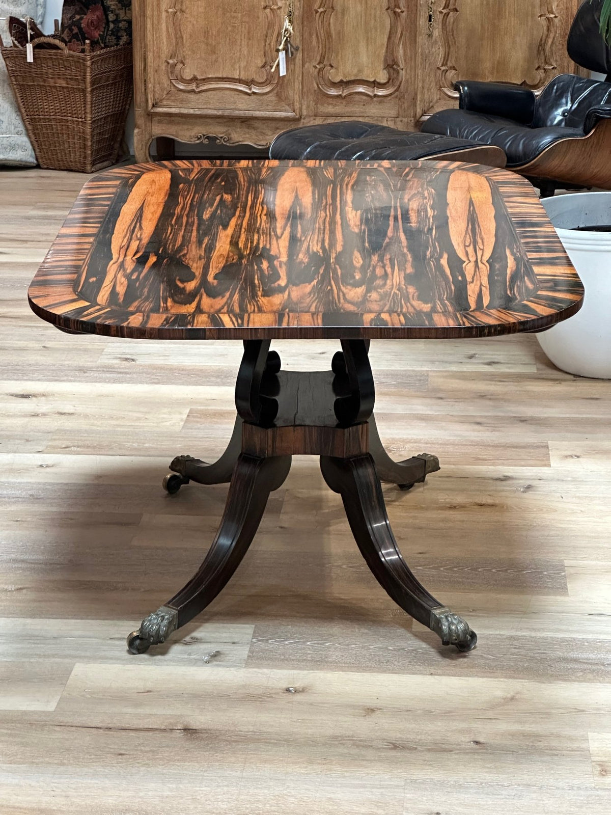 Exceptional Calamander Macassar Tilt - Top Center or Dining Table. C. 1810 - Helen Storey Antiques