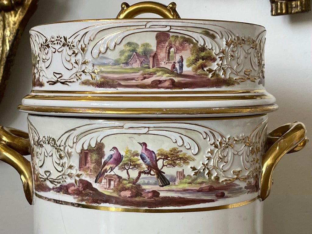 Exceptional ENGLISH REGENCY PORCELAIN FRUIT COOLERS C. 1810 - Helen Storey Antiques