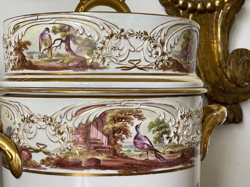 Exceptional ENGLISH REGENCY PORCELAIN FRUIT COOLERS C. 1810 - Helen Storey Antiques