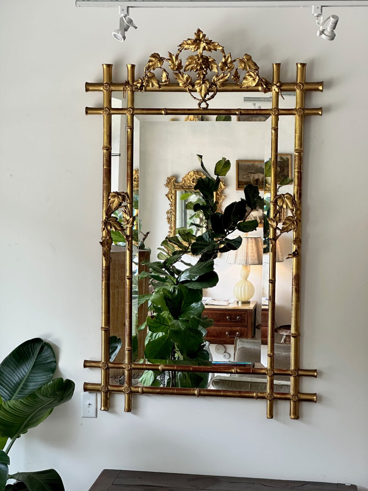 Extraordinary French Louis Philippe Giltwood Looking Glass, c. 1840 - Helen Storey Antiques