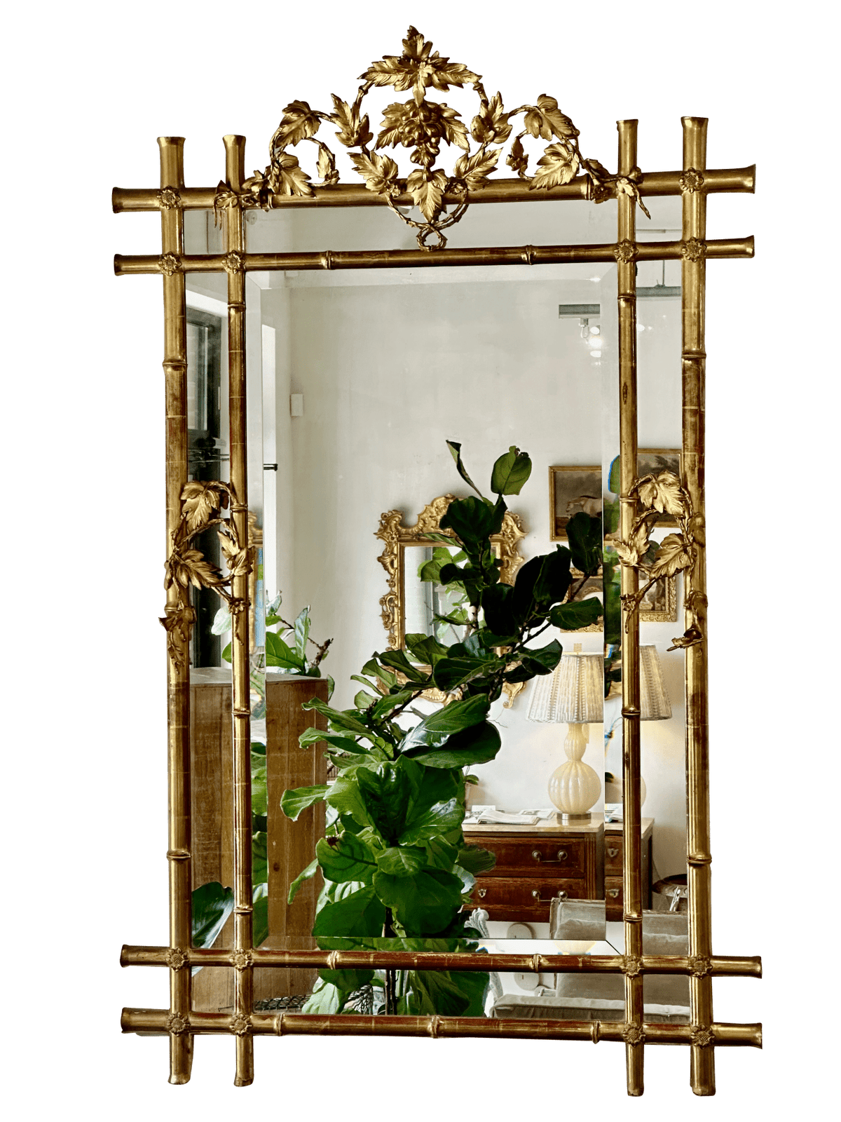 Extraordinary French Louis Philippe Giltwood Looking Glass, c. 1840 - Helen Storey Antiques