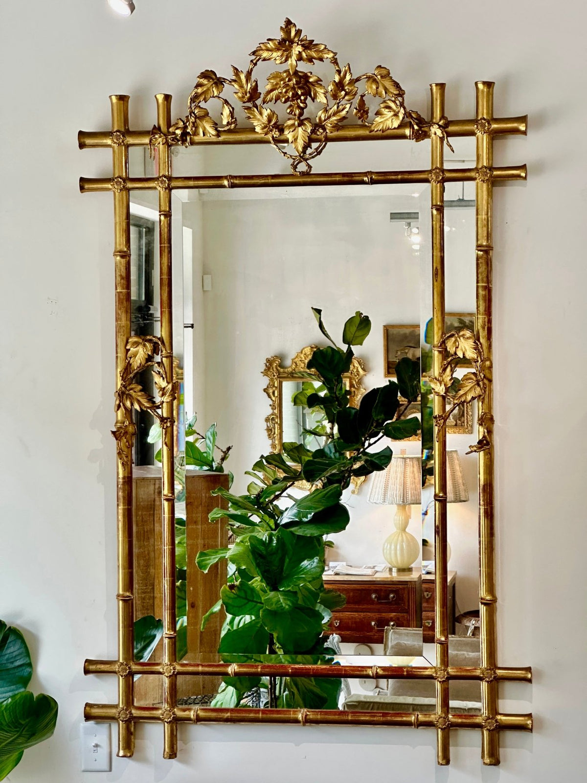 Extraordinary French Louis Philippe Giltwood Looking Glass, c. 1840 - Helen Storey Antiques