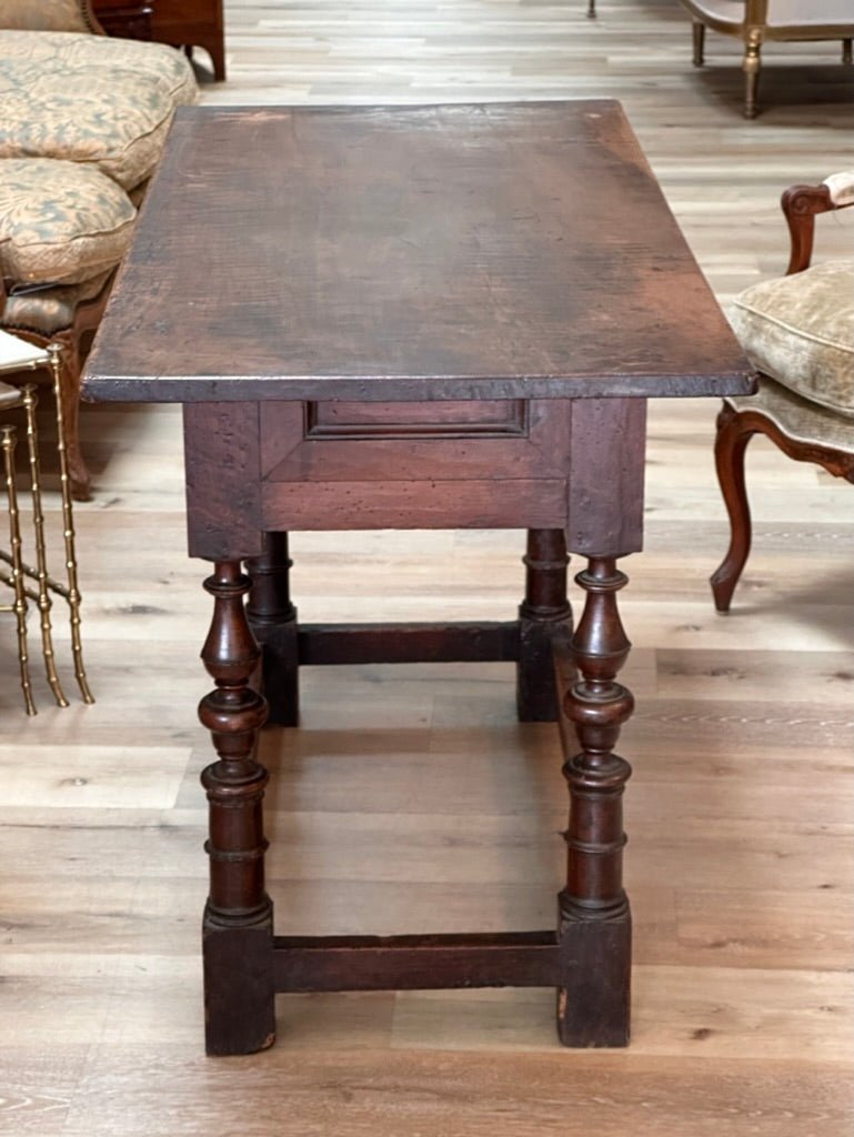 Fine 17th Century Italian Walnut Desk Tavern Table - Helen Storey Antiques