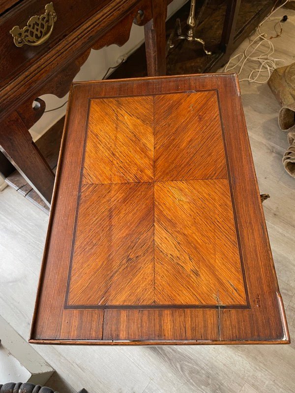 FINE 19TH CENTURY LOUIS XV STYLE FRENCH PARQUETRY TABLE - Helen Storey Antiques