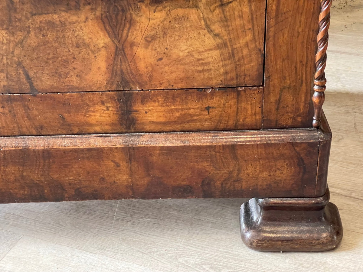 Fine French Louis Philippe Period Walnut Commode, Gorgeous Wood, 19th Century - Helen Storey Antiques