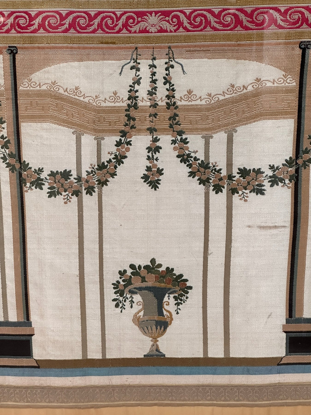 Fine French Woven Silk Piece, 18th Century - Helen Storey Antiques