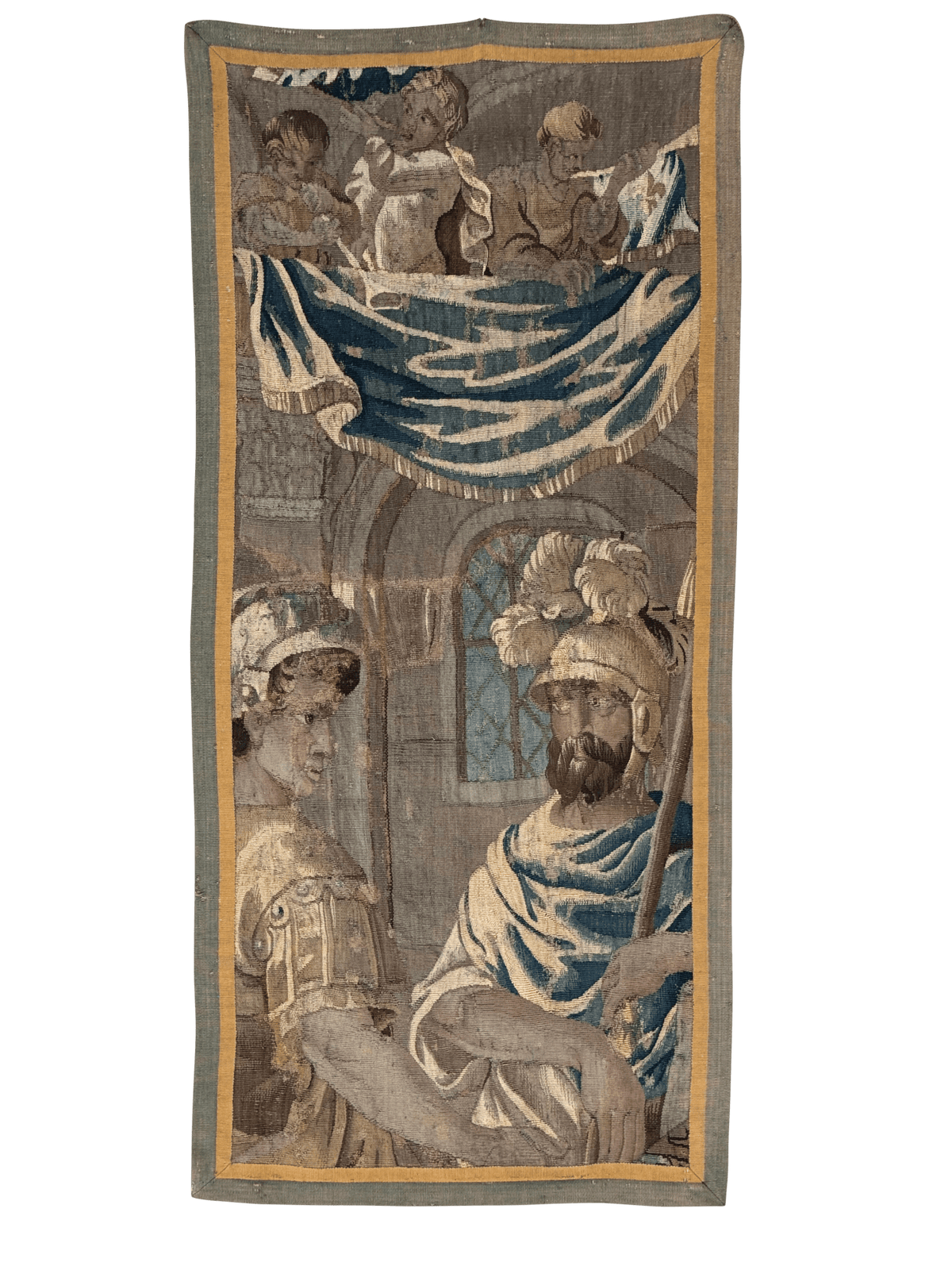 Flemish Tapestry Fragment, Figural, 17th Century - Helen Storey Antiques