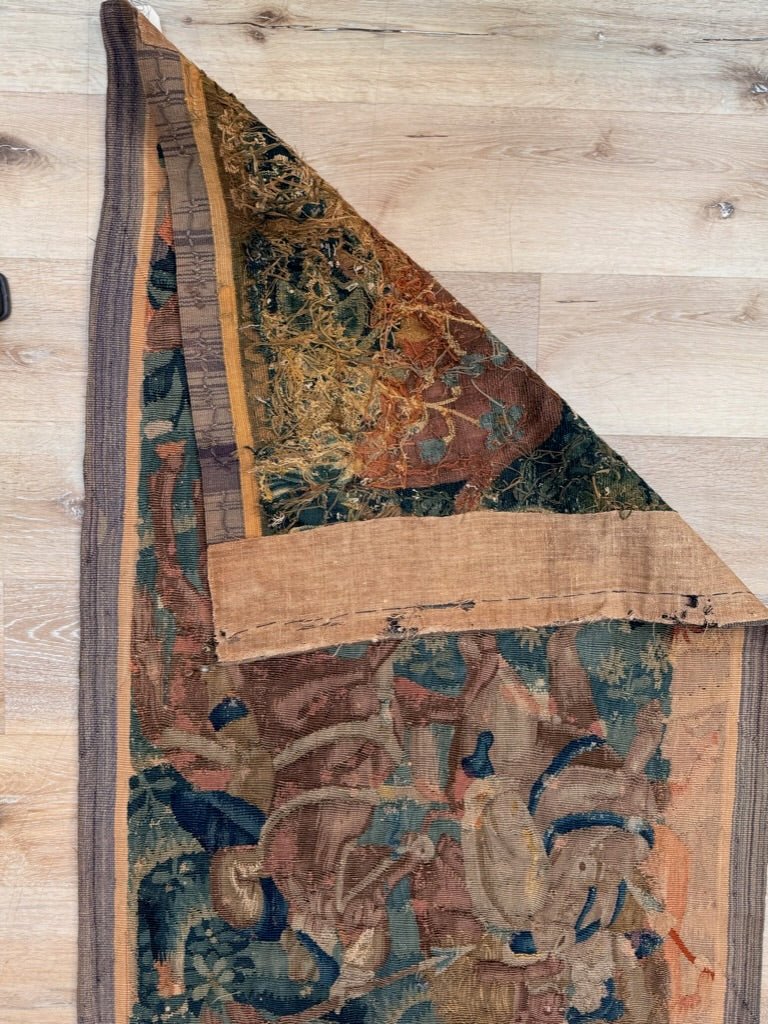 Flemish Tapestry Verdure Fragment, 17th Century - Helen Storey Antiques