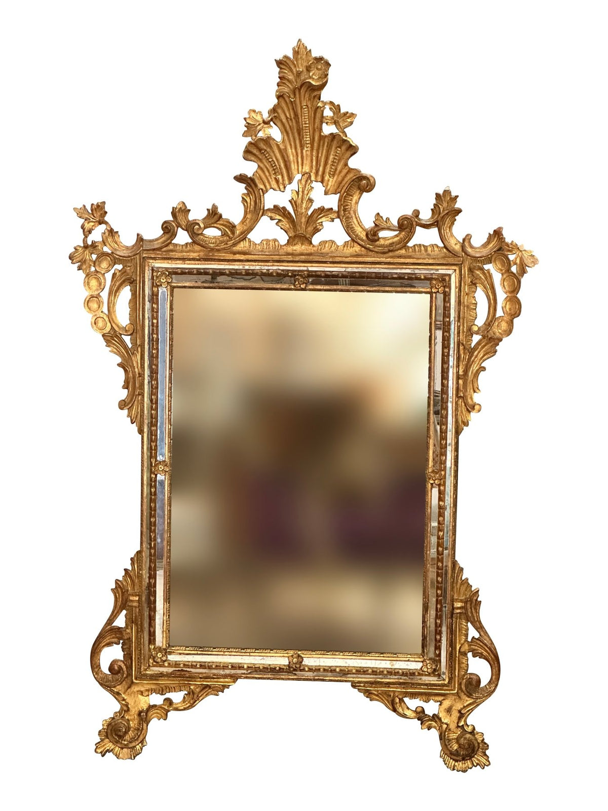 Florentine carved giltwood mirror, Nineteenth Century - Helen Storey Antiques