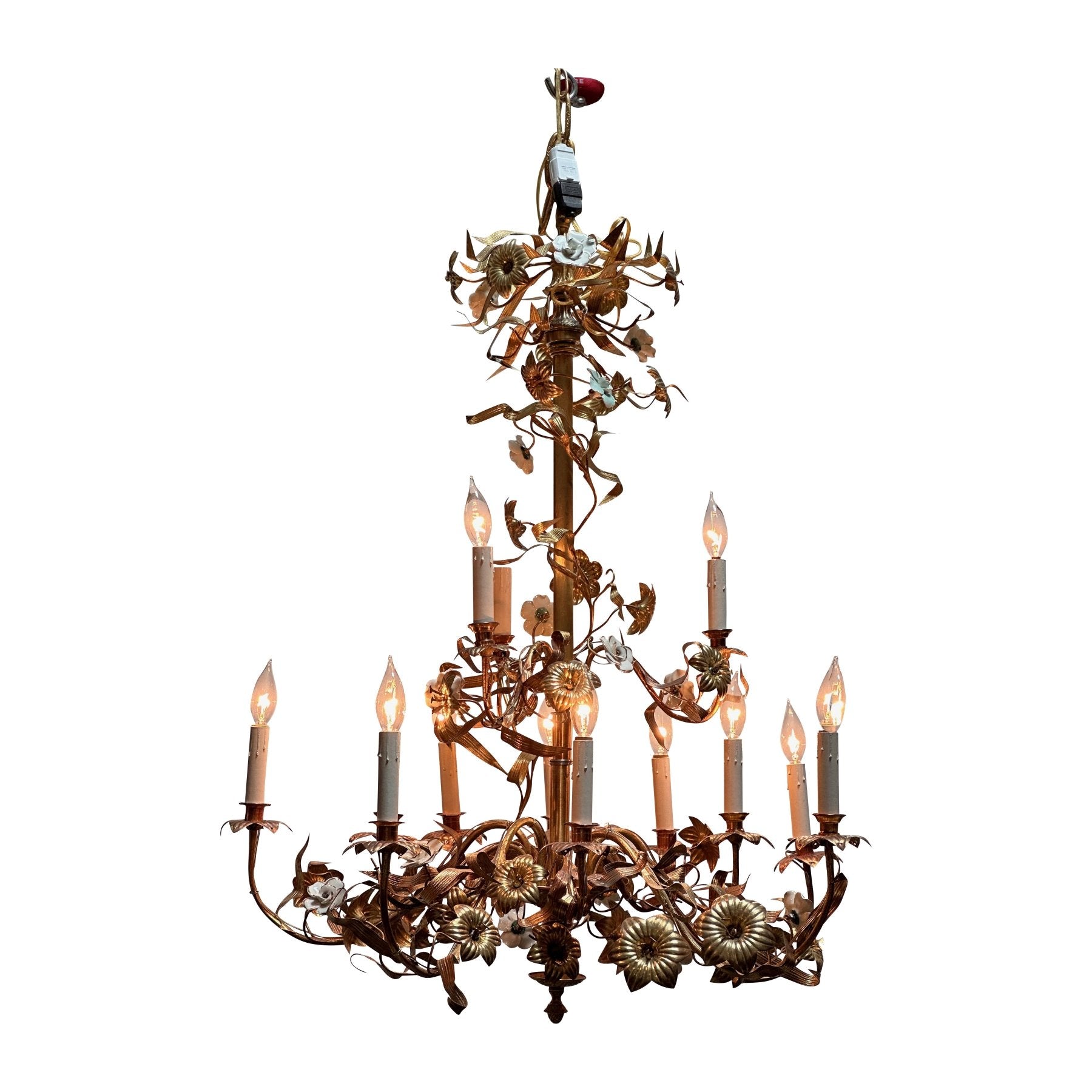 French Bronze Gilt Chandelier, 19th Century