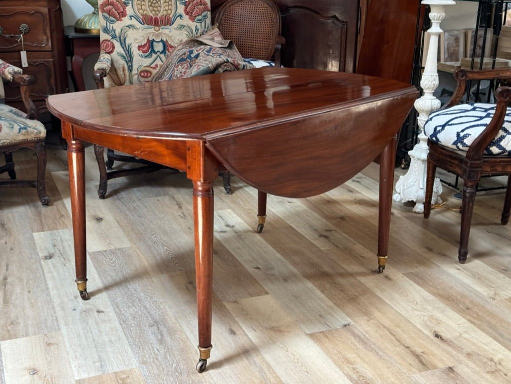 French Directoire Mahogany Breakfast or Small Dining Table, c. 1800 - Helen Storey Antiques