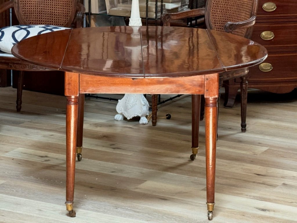 French Directoire Mahogany Breakfast or Small Dining Table, c. 1800 - Helen Storey Antiques