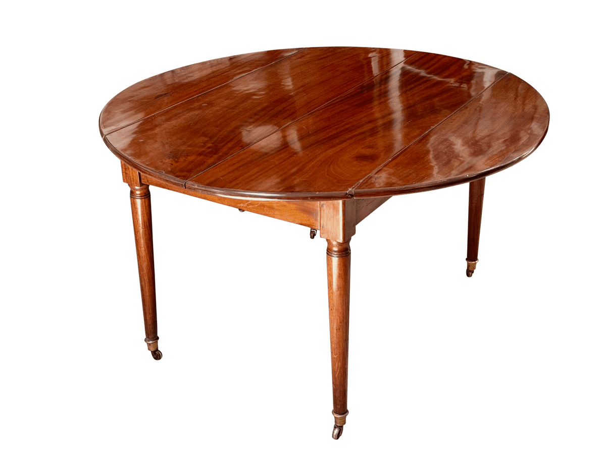 French Directoire Mahogany Breakfast or Small Dining Table, c. 1800 - Helen Storey Antiques