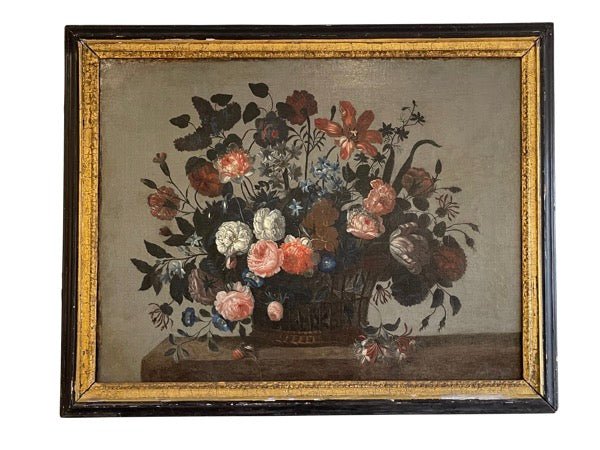 FRENCH Floral STILL LIFE PAINTING, 18th Century - Helen Storey Antiques