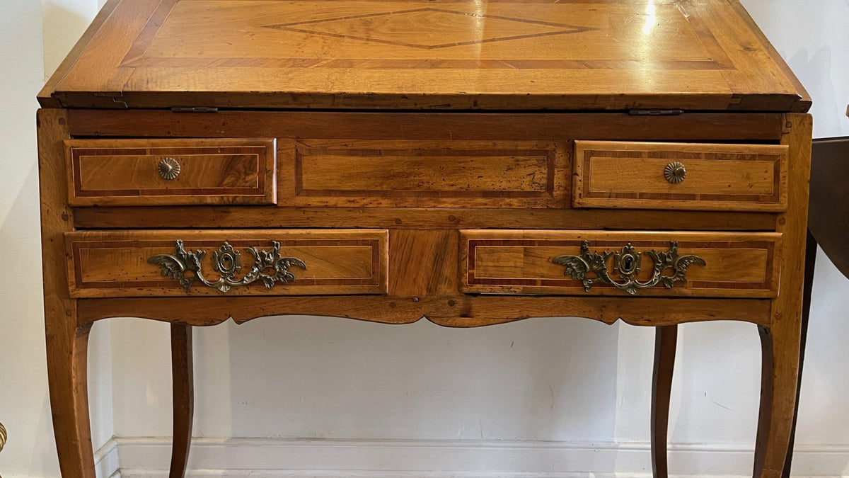 FRENCH PROVINCIAL LOUIS XV SLANT - FRONT DESK - Helen Storey Antiques