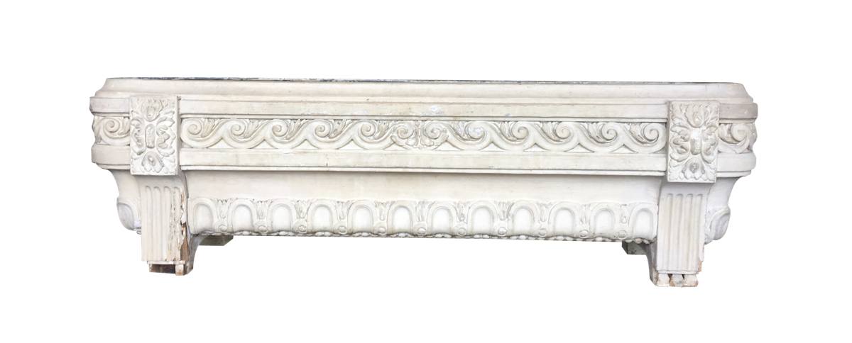 French Provincial White Painted, Carved, Jardinière - Helen Storey Antiques