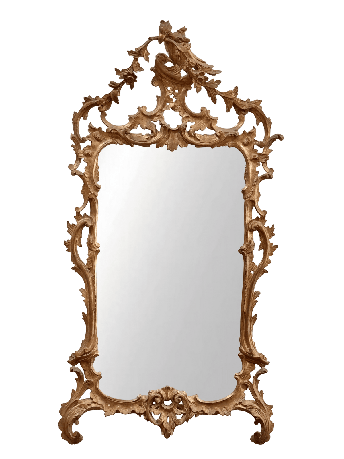 Georgian Mirror with bird crest, c. 1750 - Helen Storey Antiques