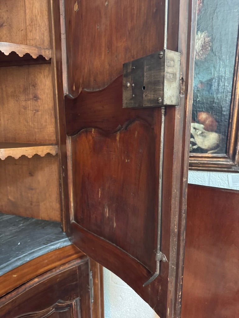 Grand Louis XV walnut corner cupboard - Helen Storey Antiques